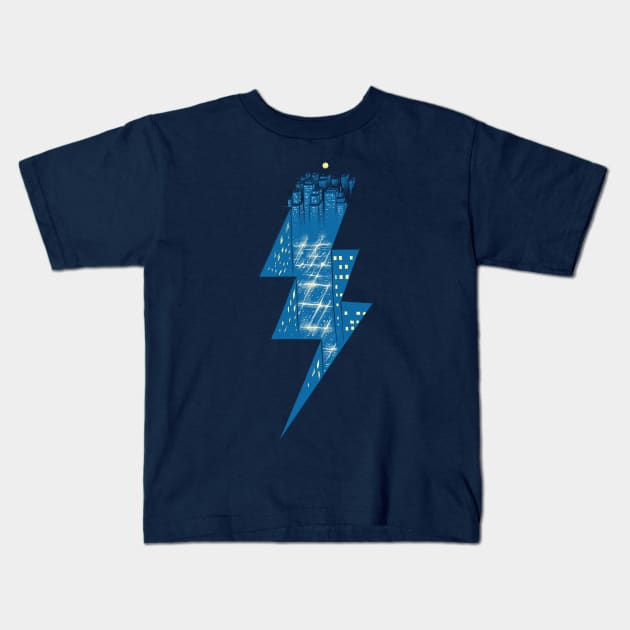 Thunder city Kids T-Shirt by carbine